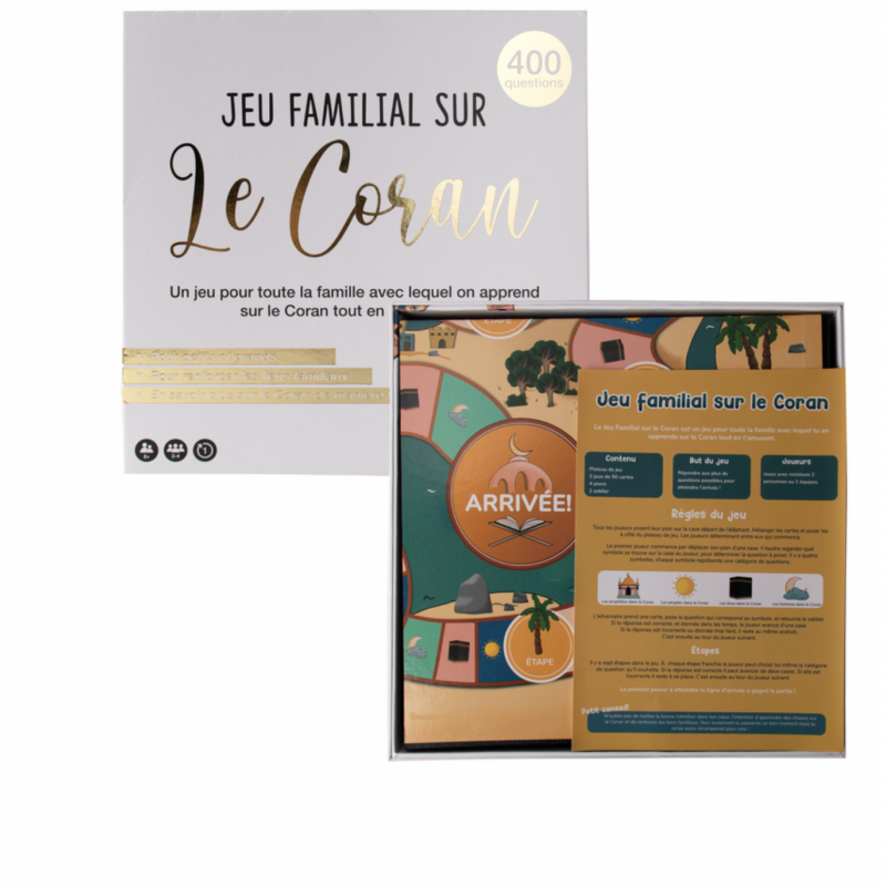 Jeu familial sur Le Coran (blanc et doré) – Hadieth Benelux